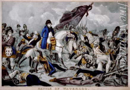 Unbekannter Meister des 19. Jhs. - Die Schlacht von Waterloo am 18. Juni 1815