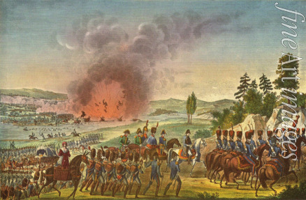 Pigeot François - Rückzug der Grande Armée aus Leipzig am 19. Oktober 1813