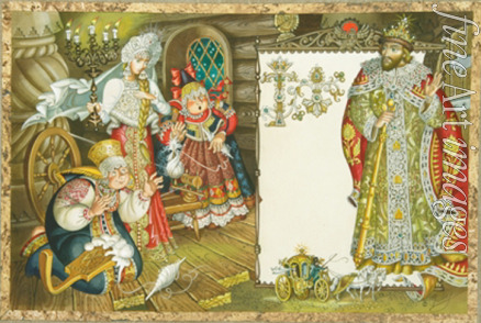 Ignaschtschenko Oxana - Illustration zum Märchen vom Zaren Saltan von A. Puschkin