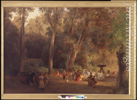 Achenbach Oswald - In the Park of Villa Torlonia in Rome