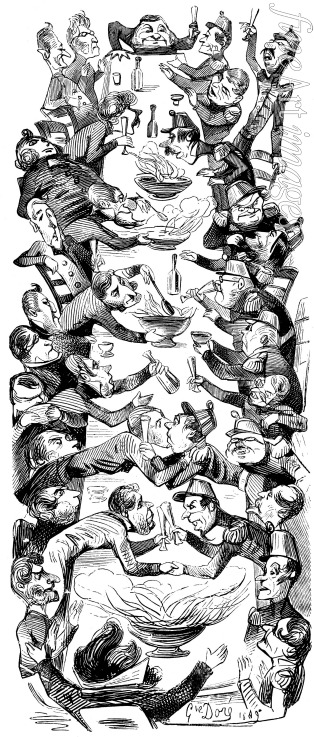 Doré Gustave - Internationaler Punsch. Zeichnung für die Zeitung 