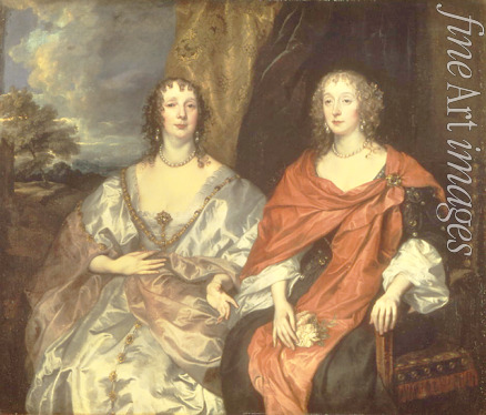 Dyck Sir Anthonis van - Porträt Anna Dalkeith, Gräfin von Morton und Anne Kirke, Hofdamen der Königin Henrietta Maria