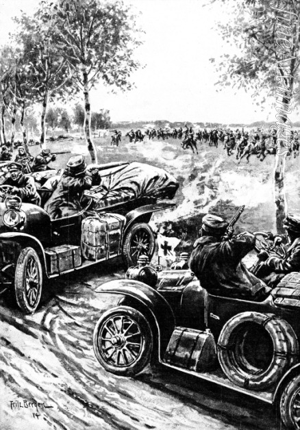 Bergen Fritz - Raid on a Saxon donation transport (Illustration from Allgemeiner Kriegszeitung)
