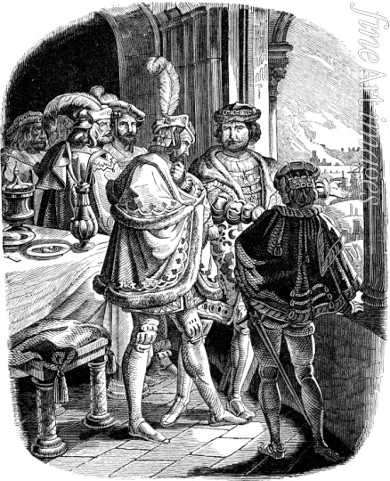 Richter Adrian Ludwig - Das Mahl zu Heidelberg 1462 (Illustration aus der 