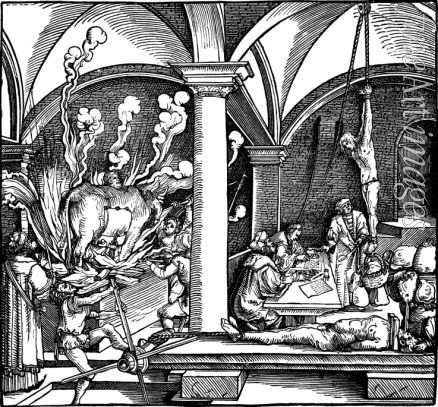 Weiditz Hans the Younger - Torture. Illustration from the book 