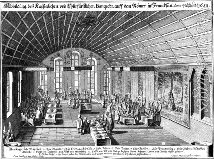 Merian Caspar - Banquet in the Römer in Frankfurt a.M. on August 1, 1658 in celebration of Emperor Leopold I