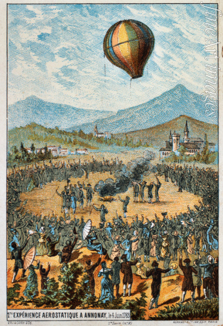 Anonymous - First test flight with an aerostat at Annonay, 1783 (From the Series 