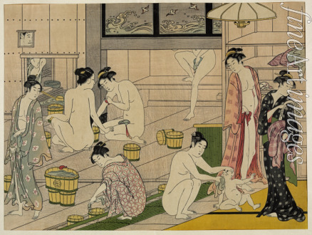 Kiyonaga Torii - The Bathhouse Women