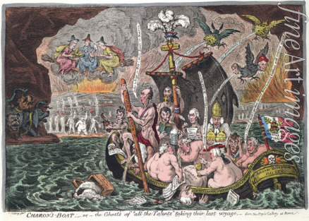 Gillray James - Charon's Boat or The Ghosts of all the Talents taking their last voyage