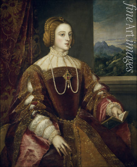 Tizian - Porträt der Kaiserin Isabella von Portugal (1503–1539)
