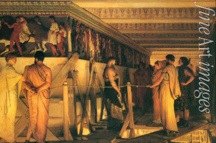 Alma-Tadema Sir Lawrence - Phidias zeigt seinen Freunden den Fries im Parthenon