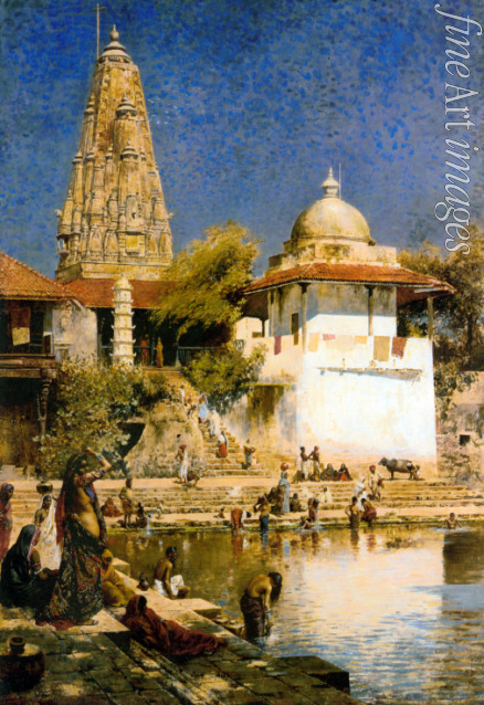 Weeks Edwin Lord - Banganga Tank and Walkeshwar Temple at Bombay