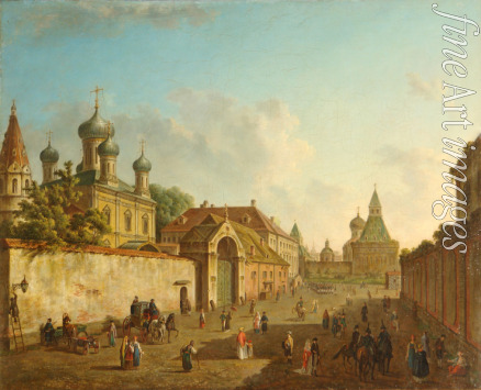 Alexeyev Fyodor Yakovlevich - View from the Lubyanka Square to the Vladimir Gate in Moscow