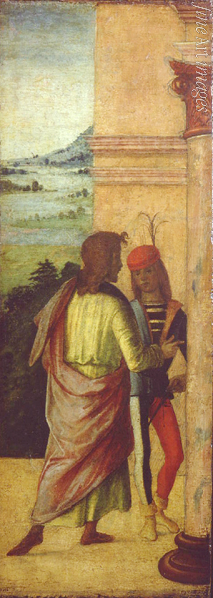 Costa Lorenzo - Zwei Männer, an einer Säule stehend