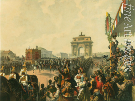 Zichy Mihály - The triumphal entry of Their Majesties into Moscow