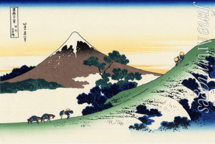 Hokusai Katsushika - Inume pass in the Kai province (from a Series 