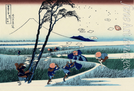 Hokusai Katsushika - Ejiri in der Provinz Suruga (aus der Bildserie 