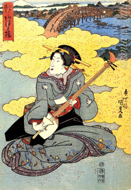 Kunisada (Toyokuni III.) Utagawa - Die Azuma-Brücke