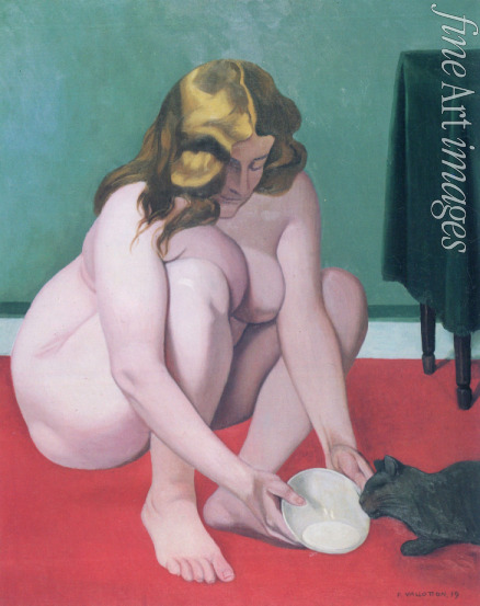 Vallotton Felix Edouard - Woman with a cat