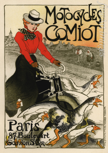 Steinlen Théophile Alexandre - Motocycles Comiot (Advertising Poster)