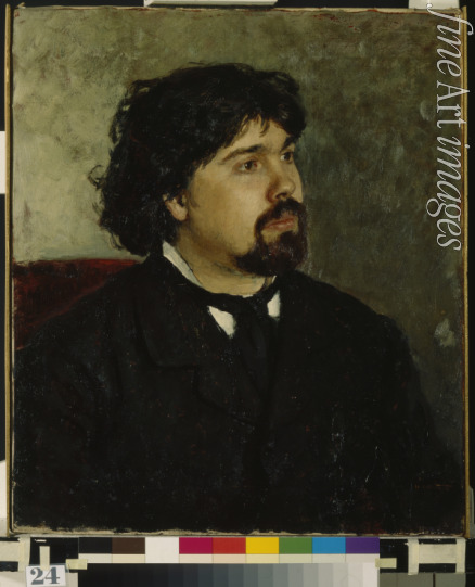 Repin Ilya Yefimovich - Portrait of the artist Vasily Surikov (1848-1916)