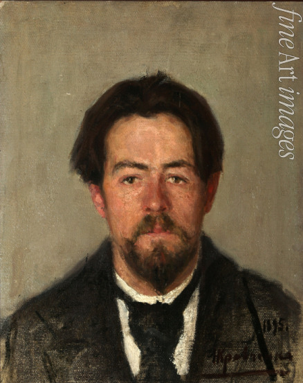 Krawtschenko Nikolai Iwanowitsch - Porträt des Schriftstellers Anton Tschechow (1860-1904)