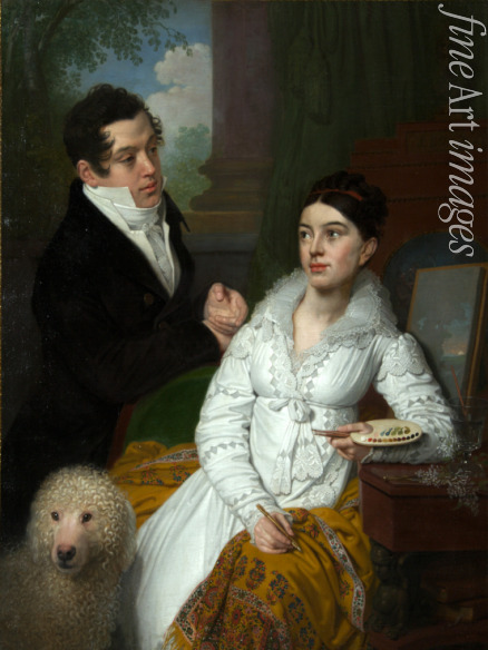 Borovikovsky Vladimir Lukich - Portrait of Princess Alexandra and Prince Aleksey Lobanov-Rostovsky