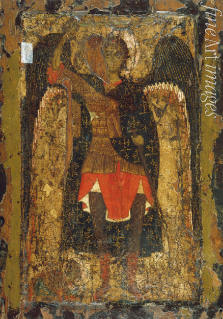 Byzantinische Ikone - Erzengel Michael erscheint Josua, dem Sohne Nuns