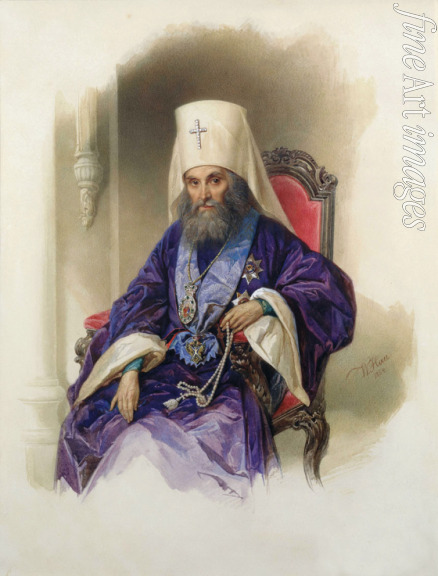 Hau (Gau) Vladimir (Woldemar) Ivanovich - Portrait of the Metropolitan Filaret of Moscow (1782-1867)