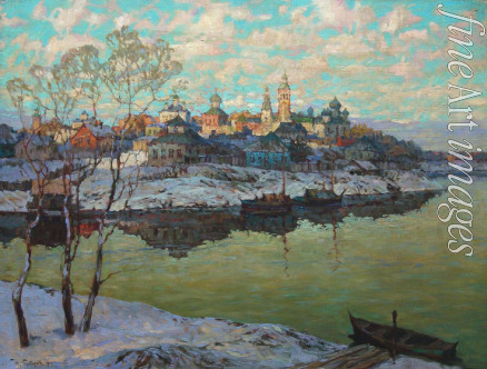 Gorbatov Konstantin Ivanovich - Early Spring. A City at the River
