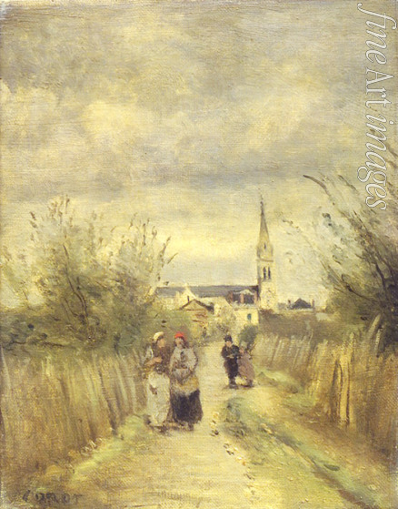 Corot Jean-Baptiste Camille - Bell tower in Argenteuil (Road to the Church)