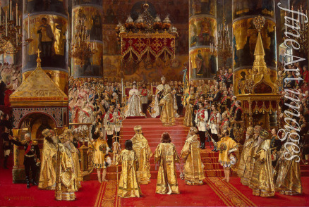 Becker Georges - Die Krönung des Kaisers Alexander III. und Kaiserin Maria Fjodorowna