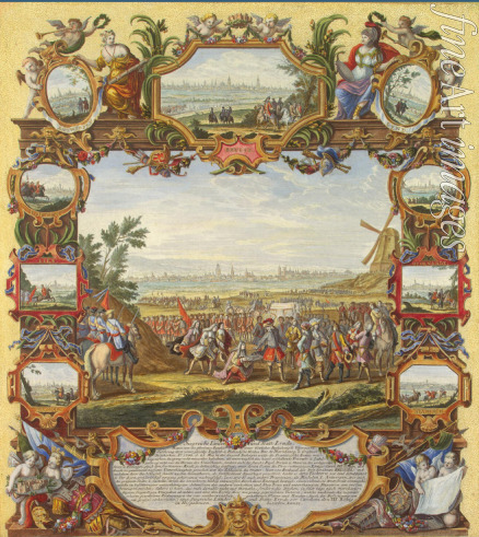 Corvinus Johann August - Die Belagerung von Menin durch alliierte Truppen 1706