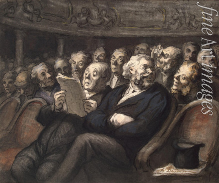 Daumier Honoré - Eine Pause in der Comédie-Française