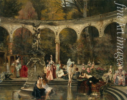 Flameng François - Bathing of Court Ladies in the 18th Century