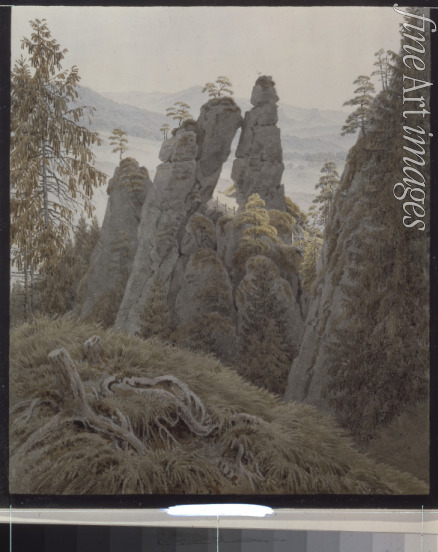 Friedrich Caspar David - The Rock Gates in Neurathen