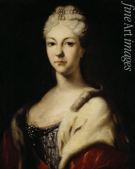 Nikitin Ivan Nikitich - Portrait of Grand Duchess Natalya Alexeevna of Russia (1673-1716), sister of tsar Peter the Great