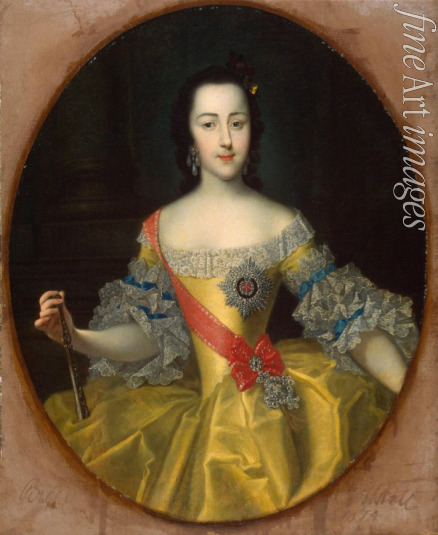 Grooth Georg-Christoph - Portrait of the Grand Duchess Ekaterina Alekseyevna (1729-1796)