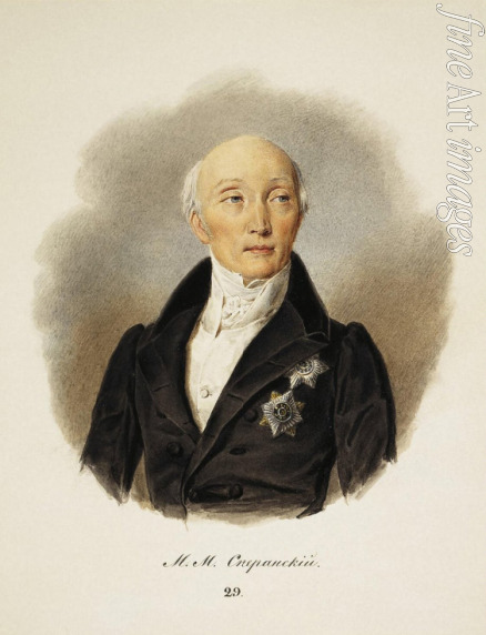 Reimers Iwan Iwanowitsch - Porträt des Staatssekretärs und und liberalen Reformers Grafen Michail Speranski (1772-1839)