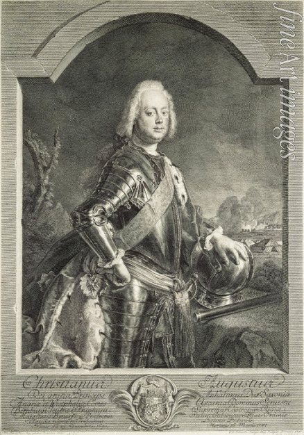 Schmidt Georg Freidrich - Portrait of Christian August, Prince of Anhalt-Zerbst (1690-1747), the father of Catherine the Great of Russia