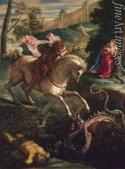 Tintoretto Jacopo - Das Drachenwunder des heiligen Georg