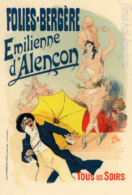 Chéret Jules - Folies Bergeres: Emilienne d'Alencon (Plakat)