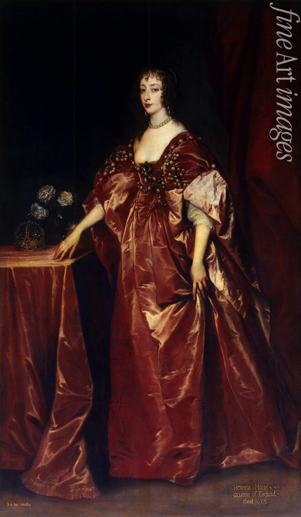 Dyck Sir Anthonis van - Porträt der Königin Henrietta Maria von Frankreich (1609-1669)