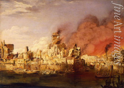 Martens Ditlev - The great fire of Hamburg on 5 May 1842
