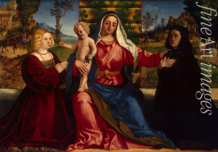 Palma il Vecchio Jacopo the Elder - Madonna and Child with Donors