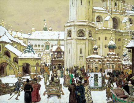 Vasnetsov Appolinari Mikhaylovich - Ivanovskaya Square in the Moscow Kremlin. XVII century
