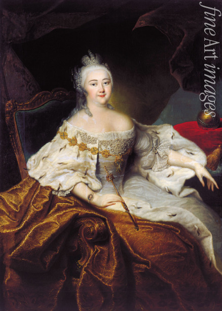 Grooth Georg-Christoph - Porträt von Kaiserin Elisabeth I. von Russland (1709-1762)