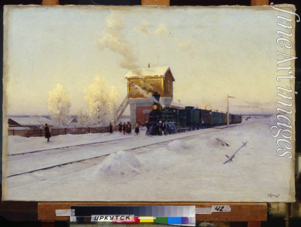 Kasanzew Wladimir Gawrilowitsch - Wintermorgen auf der Uraler Eisenbahn