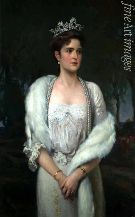 Makovsky Alexander Vladimirovich - Portrait of Empress Alexandra Fyodorovna of Russia (1872-1918), the wife of Tsar Nicholas II
