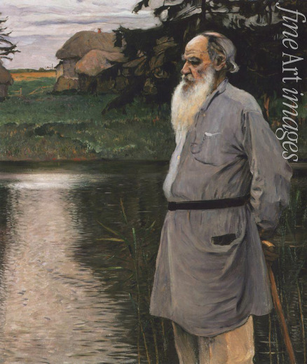 Nesterov Mikhail Vasilyevich - Portrait of the author Count Lev Nikolayevich Tolstoy (1828-1910)